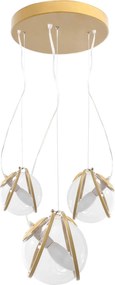 Toolight Toolight, závesné svietidlo 3xE14 APP1091-3CP, zlatá, OSW-04407