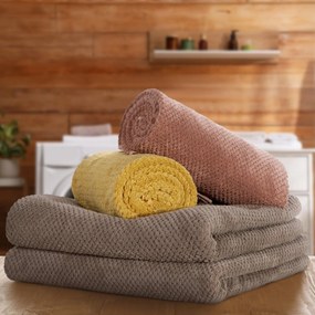 RÝCHLOSCHNÚCI UTERÁK Z MIKROVLÁKNA ZOE1 SADA 3KS 70X140 CM TMAVOMODRÁ