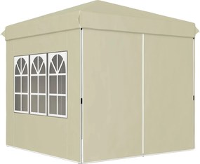 Pavilón Outsunny cca 2.5x2.5m, vodeodolný stabilný zimný skladací pavilón, UV ochrana 50+, skladací párty stan s 4 bočnými panelmi a taškou, pavilón d