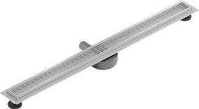 Mexen Flat lineárny nerezový žľab 80 cm, 360° sifón, vzor M33, nerez, 1033080-40