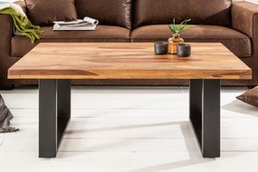 Invicta Interior -  Dizajnový konferenčný stolík IRON CRAFT 100 cm Sheesham