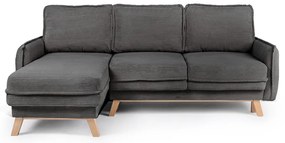 Variabilná sivá menčestrová rozkladacia rohová pohovka Tori – Bonami Selection