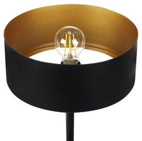 Kovová stolná lampa s USB portom čierna ARIPO Beliani