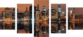 5-dielny obraz mesto Manhattan - 100x50