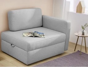 Rozkladacie kreslo Youngster, svetlo šedá tkanina%