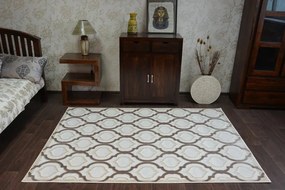 Kusový koberec ACRYLOVY YAZZ 9717 tmavobéžový / svetlobéžový