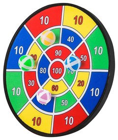 Hra s terčom na hod do terča so samolepiacimi guľôčkami