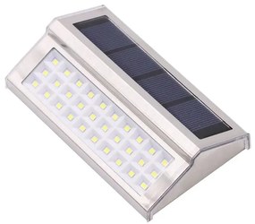 Bluegarden Toolight, nástenná LED solárna lampa 4W P60178, strieborná-šedá, OGR-05687