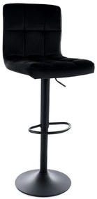 Barová stolička C105 Velvet čierna
