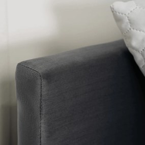 JAKS Posteľ s úložným priestorom 90 x 200 Jonaš velúr sivá