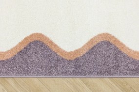 Koberec Lima M180A krémový / fialový