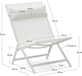Biele kovové záhradné kreslo Canutells – Kave Home