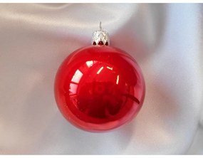 Vianočné gule 7 cm - lesk SET/6ks - červená lesklá