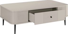 Kávový stolík Vesper 103x60 cm so zásuvkou - kasmír / čierne nohy