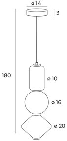 MAXLIGHT P0468 - LED Luster na lanku AKIKO LED/23W/230V pr. 20 cm biela