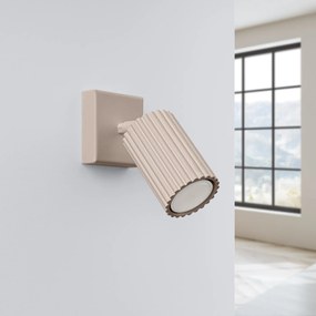 Bodové svietidlo Karbon, 1x tmavobéžové hliníkové tienidlo, (možnosť polohovania)