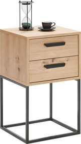 XXXLutz NOČNÝ STOLÍK, dub artisan, čierna, 40/65/38,5 cm Carryhome - Spálňové sety - 002647008802