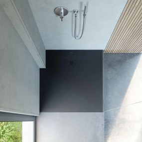 DURAVIT Sustano štvorcová sprchová vanička z materiálu DuraSolid, Antislip, 800 x 800 x 30 mm, tmavo šedá matná, 720269650000000
