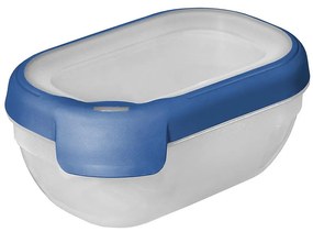 Obdĺžniková nádoba 0,5l 252987 priehľadná/modrá