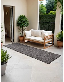 Čierno-biely vnútorný a vonkajší behúň 80x250 cm Duet Kona – NORTHRUGS