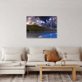 Obraz jazera a hôr (70x50 cm)
