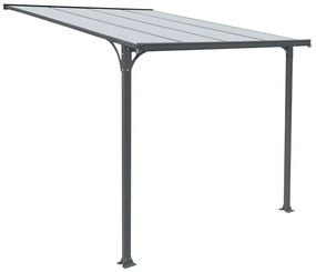 Hliníkový vchodový prístrešok BestBerg PD-4A / 4,3 m² / sivý