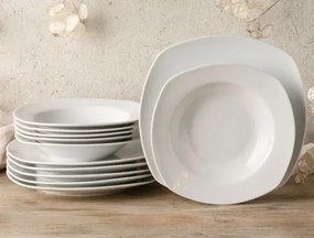 Jedálenský servis (12 dielov) Amelie, biely%