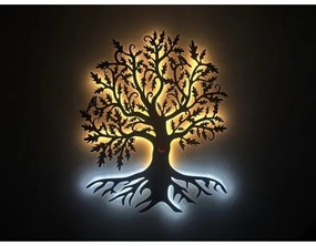 Li-Go 5729/DUB2 - LED nástenná dekorácia s integrovaným senzorom, LED/10W/5V, 90x110 cm, dub