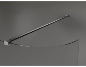 Mexen Kioto, sprchová zástena Walk-In 100 x 200 cm, 8mm číre sklo, grafitový profil, 800-100-101-95-06