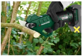 Parkside®  Aku nožnice na konáre Paas 20-Li B1 + Akumulátor 20 V/2 Ah PAP 20 B1 + Nabíjačka 20 V/2,4 A PLG 20 C1  (800011959)
