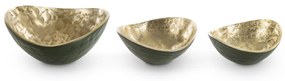 DEKORAČNÁ KOVOVÁ MISKA PEDRO1 (04) 14X14X6 CM TMAVOZELENÁ
