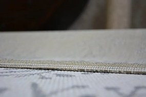 Koberec SIZAL FLAT 48774/367 Lístky vtákov krém sivý