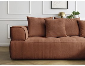 Terakotová ženilková rohová pohovka (ľavý roh/do L) Whesley – Bobochic Paris