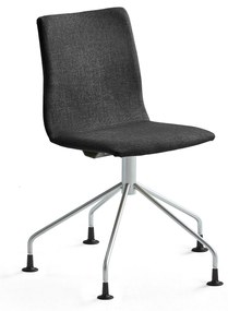 Konferenčná stolička OTTAWA, pavúčia podnož, čierna, šedá