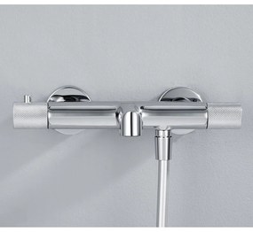 Nástenná vaňová batéria v lesklej striebornej farbe (2 výstupy) Solaris – Sapho