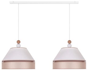 Duolla - Luster na lanku AVIGNON 2xE27/15W/230V biela/béžová