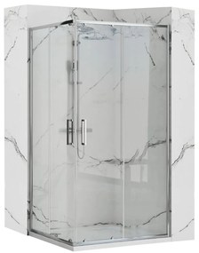 Rea Punto, sprchový kút s posuvnými dverami 100 (dvere) x 80 (dvere) x 190 cm, 5mm číre sklo, chrómový profil, REA-K1889