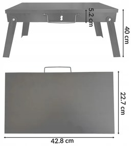Skládací turistický gril BBQ1009 černý