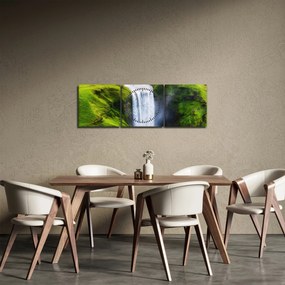 Obraz - Vodopád Skogafoss (s hodinami) (90x30 cm)