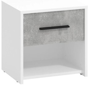 Nočný stolík Varadero betón/biela 2NO1F 11011619