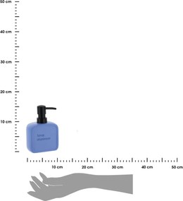 Dávkovač mydla Julia, modrá/s čiernymi prvkami, 225 ml