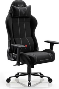 Herné kreslo z látky čierne King Size: Diablo X-One 2.0 Burned Black