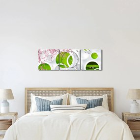 Obraz - Mólo nad jazerom (s hodinami) (90x30 cm)