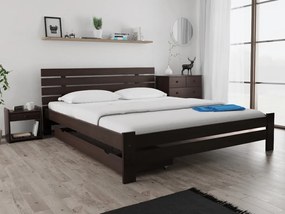 Posteľ PARIS zvýšená 180x200 cm, orech Rošt: S lamelovým roštom, Matrac: Matrac COCO MAXI 20 cm
