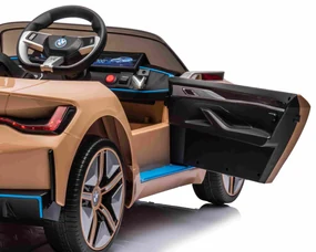 BMW i4 auto na batérie pre deti zlaté + diaľkové ovládanie