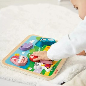Drevené vkladacie puzzle 3D - Dopravné prostriedky