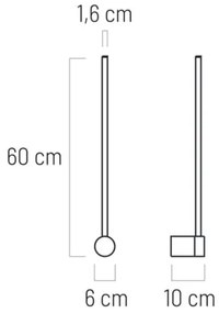 Klausen 141014 - LED Nástenné svietidlo VIZIO LED/7W/230V čierna