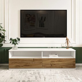 TV stolík/skrinka Naturalia T (biela). Akcia -18%. Vlastná spoľahlivá doprava až k Vám domov. 1127707