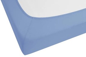 Biberna Napínacia džersejová plachta (modrá, 140 – 160 x 200 cm)  (100227068)