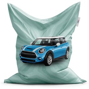 Sablio Sedací vak Mini sedan Zelené pozadie - 150x100 cm